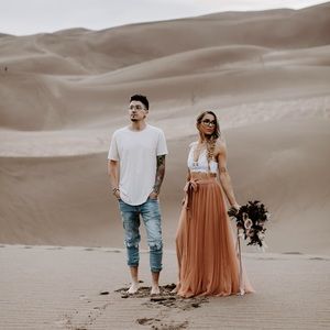 RUST ORANGE TULLE SKIRT AND SASH